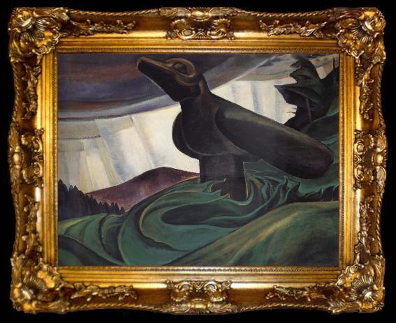 framed  Emily Carr Big Raven, ta009-2
